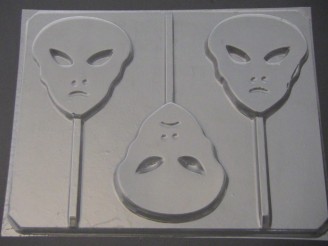 3501 Alien Face Chocolate Lollipop Mold